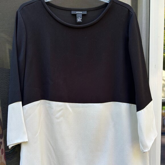 ALFANI Black and White Tunic Top - Picture 1 of 4